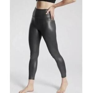Athleta Women Elation Ultra High Rise Tights Black Shimmer Powervita Size Medium